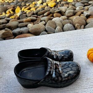 Dansko cheetah Clogs